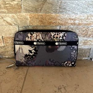 LeSportsac purple butterfly wallet